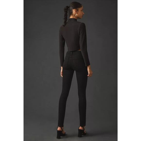 NWT Anthropologie PAIGE Hoxton High-Rise Skinny Jeans $189 SIZE 16W Black Shadow - Picture 6 of 7